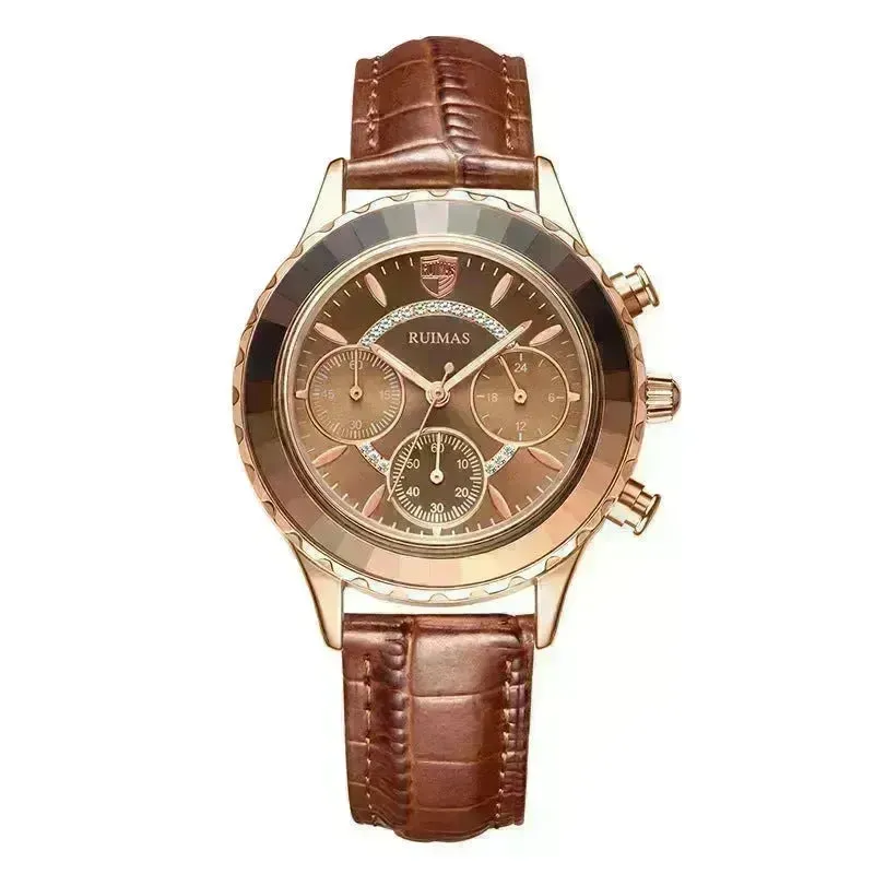 Leather Waterproof quartz watch