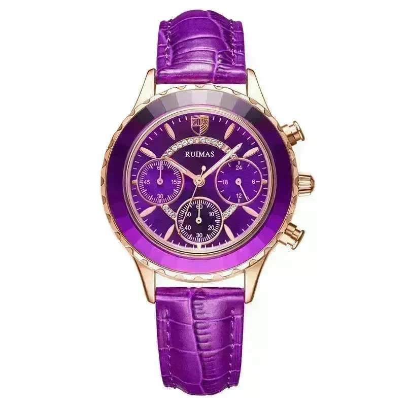 Leather Waterproof quartz watch