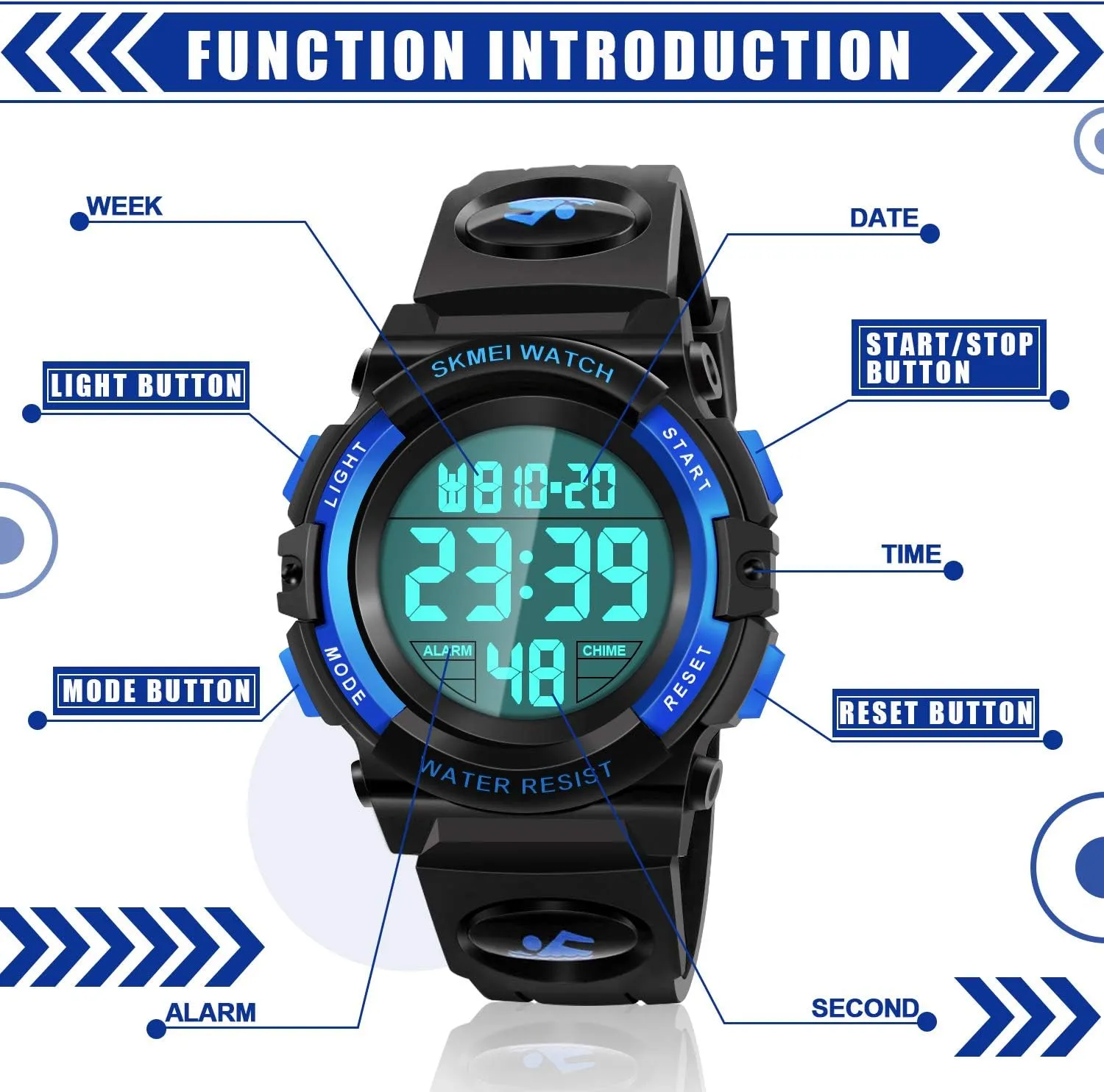 LED Digital Waterproof Watch for Kids - Kids Gifts
