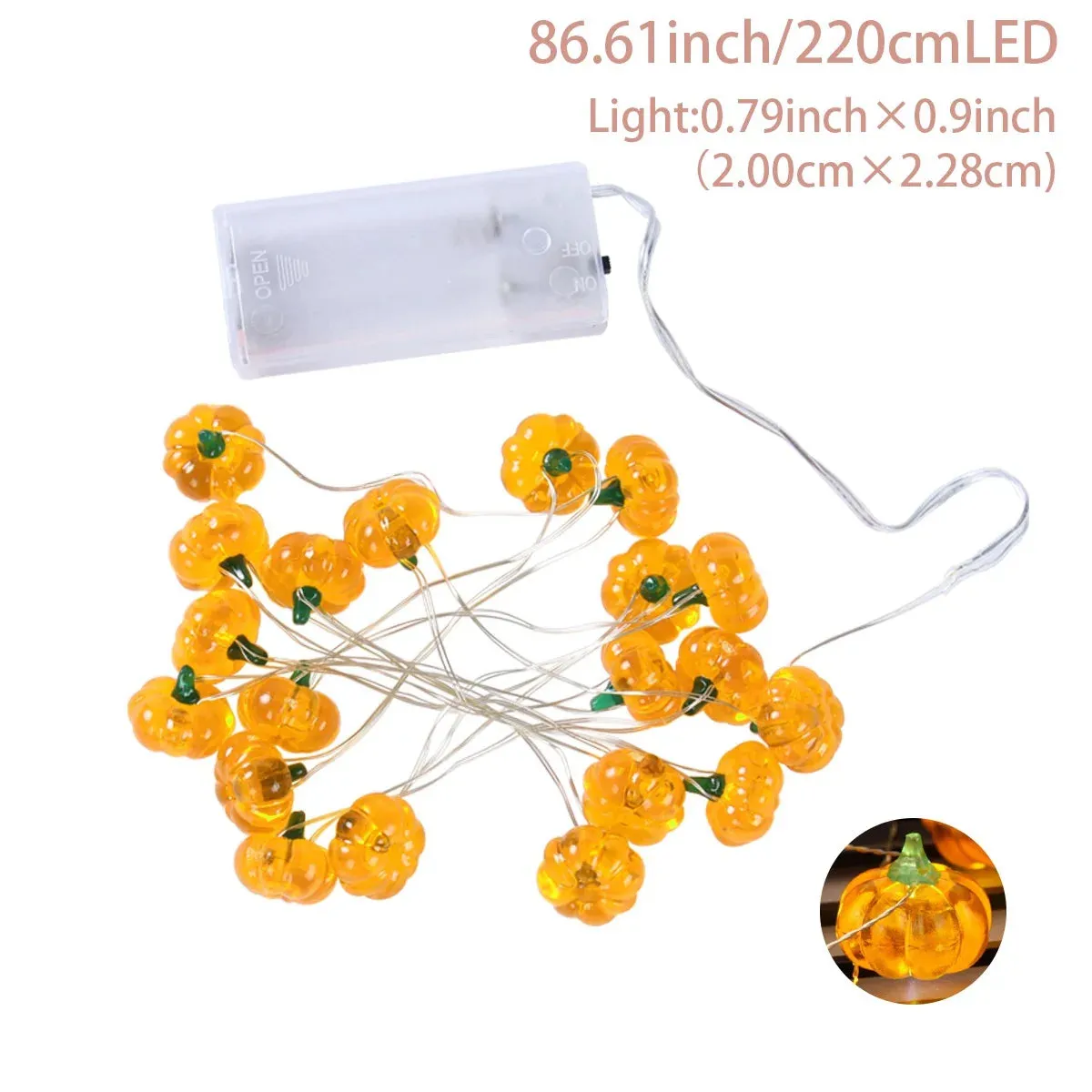 LED Pumpkin Lantern String Lights for Halloween Party Decoration and Indoor Fairy Lights