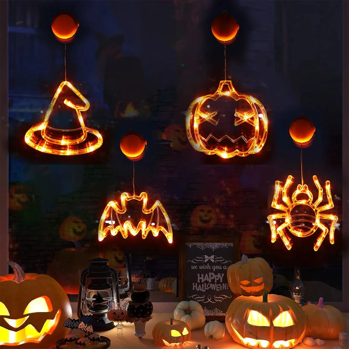 LED Pumpkin Lantern String Lights for Halloween Party Decoration and Indoor Fairy Lights