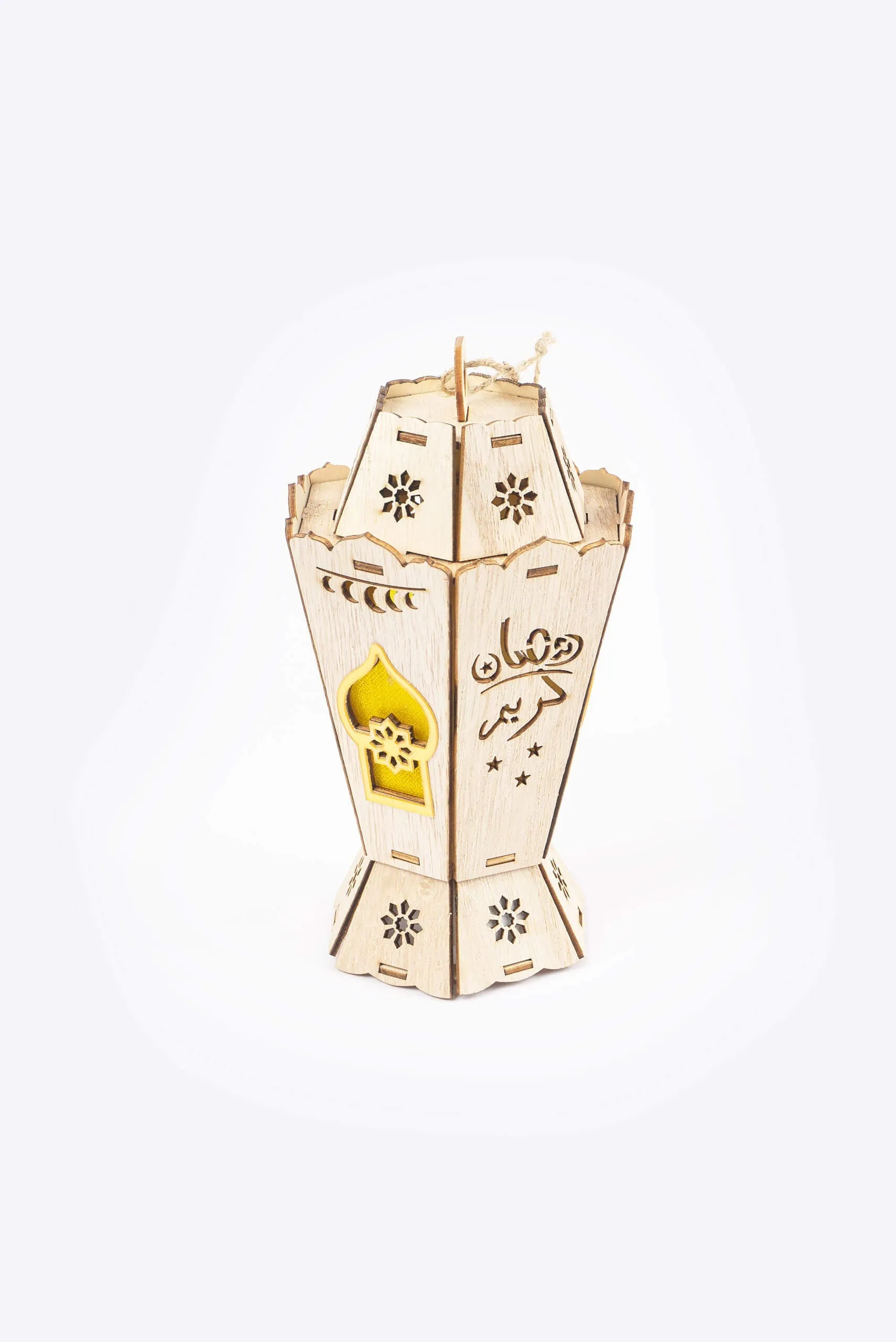 LED Ramadan Wooden Lantern