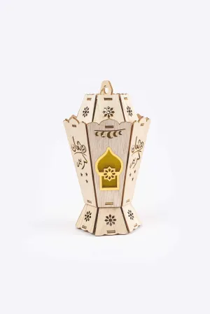 LED Ramadan Wooden Lantern