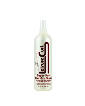 Leisure Curl Super Fast Hair Gro 16 fl oz, Leave-In Spray With Jojoba Oil, Aloe Vera & Vitamin E for Anti-Breakage Natural Healing | Good for All Hair Types Men Women 178R