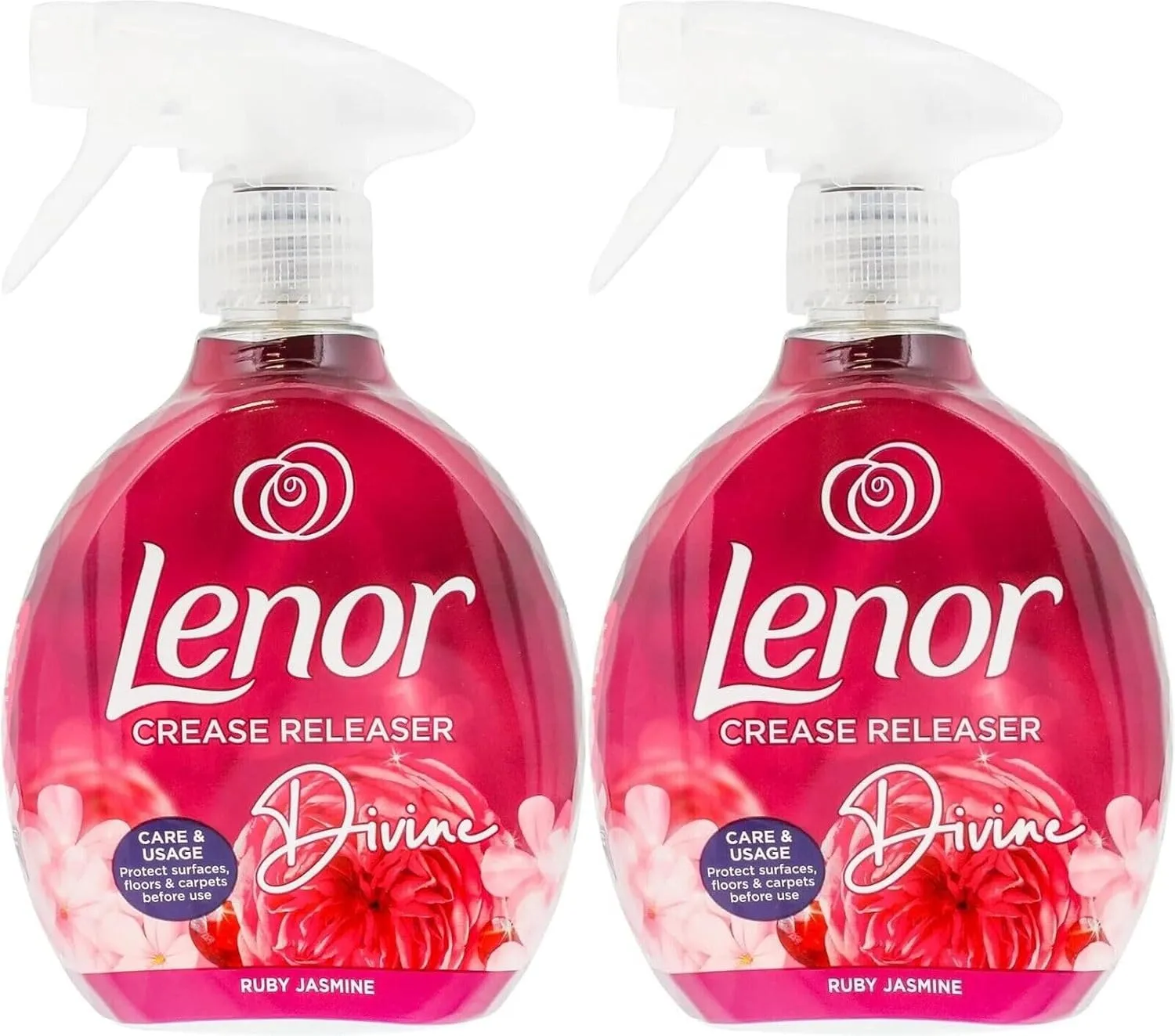 Lenor Crease Release Divine Ruby Jasmine 2 X 500ML Removes Creases Iron