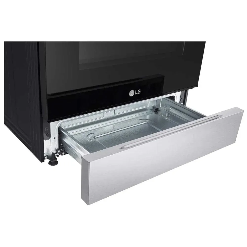 LG LSEL6333F Range, 30" Exterior Width, Electric Range, Self Clean, Glass Burners (Electric), Convection, 5 Burners, 6.3 cu. ft. Capacity, Storage Drawer, Air Fry, 1 Ovens, Wifi Enabled, 3200W, Front Controls, Stainless Steel colour