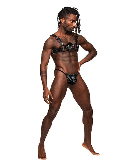 Libra Faux Leather Mens Kinky Chest Harness