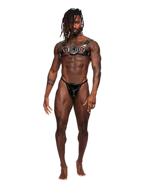Libra Faux Leather Mens Kinky Chest Harness
