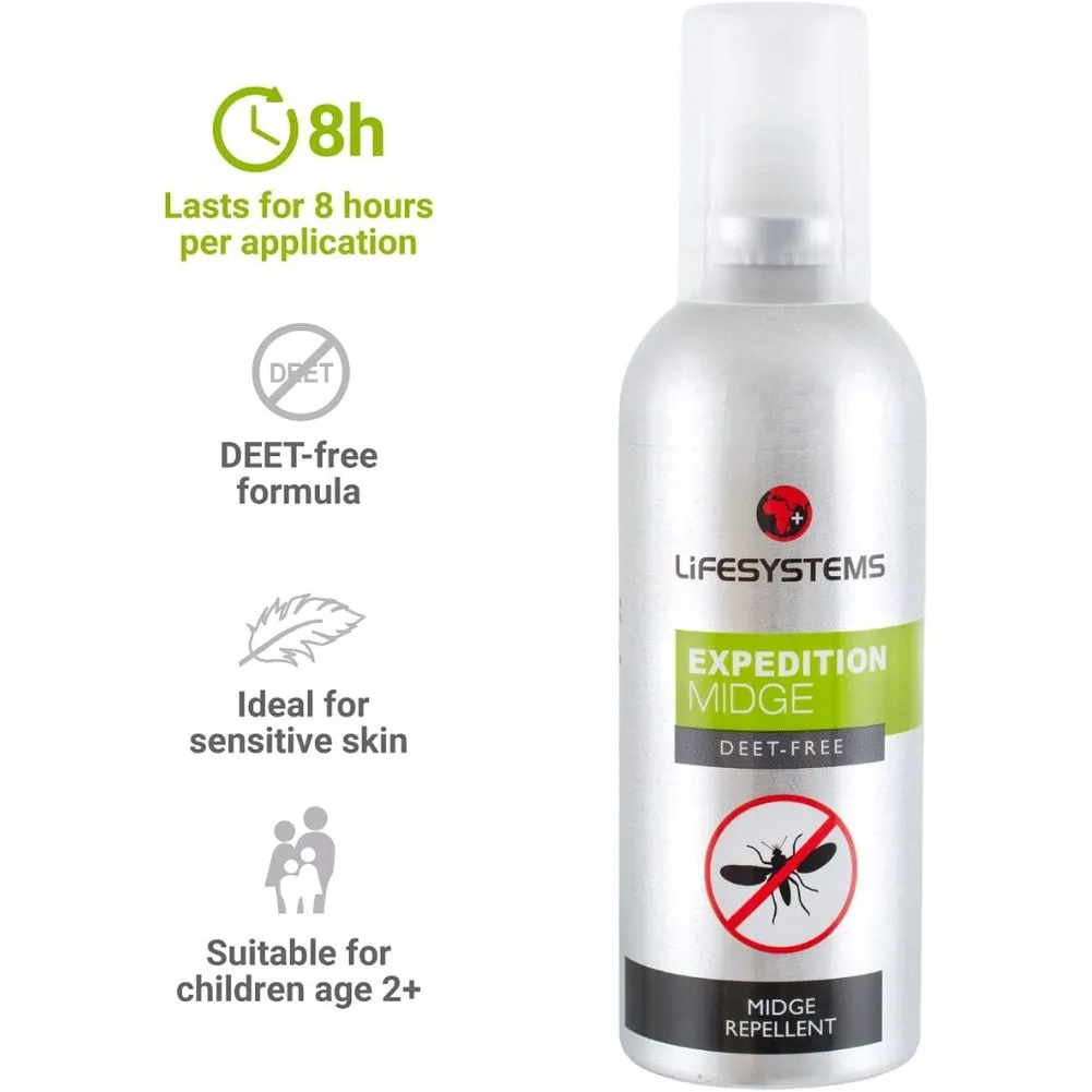 Lifesystems Midge Repellent - 100ml Spray