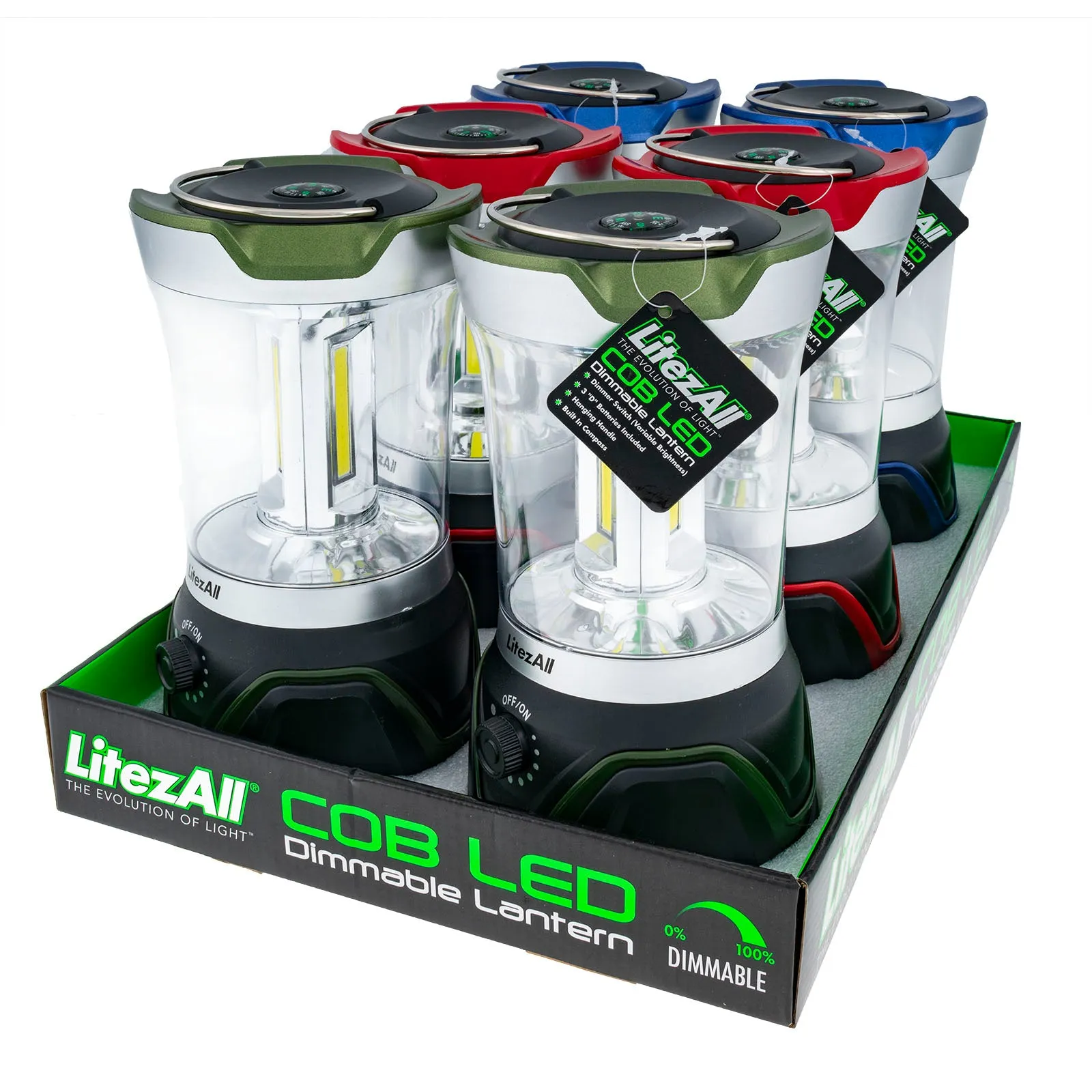 LitezAll COB LED Lantern with Dimmer