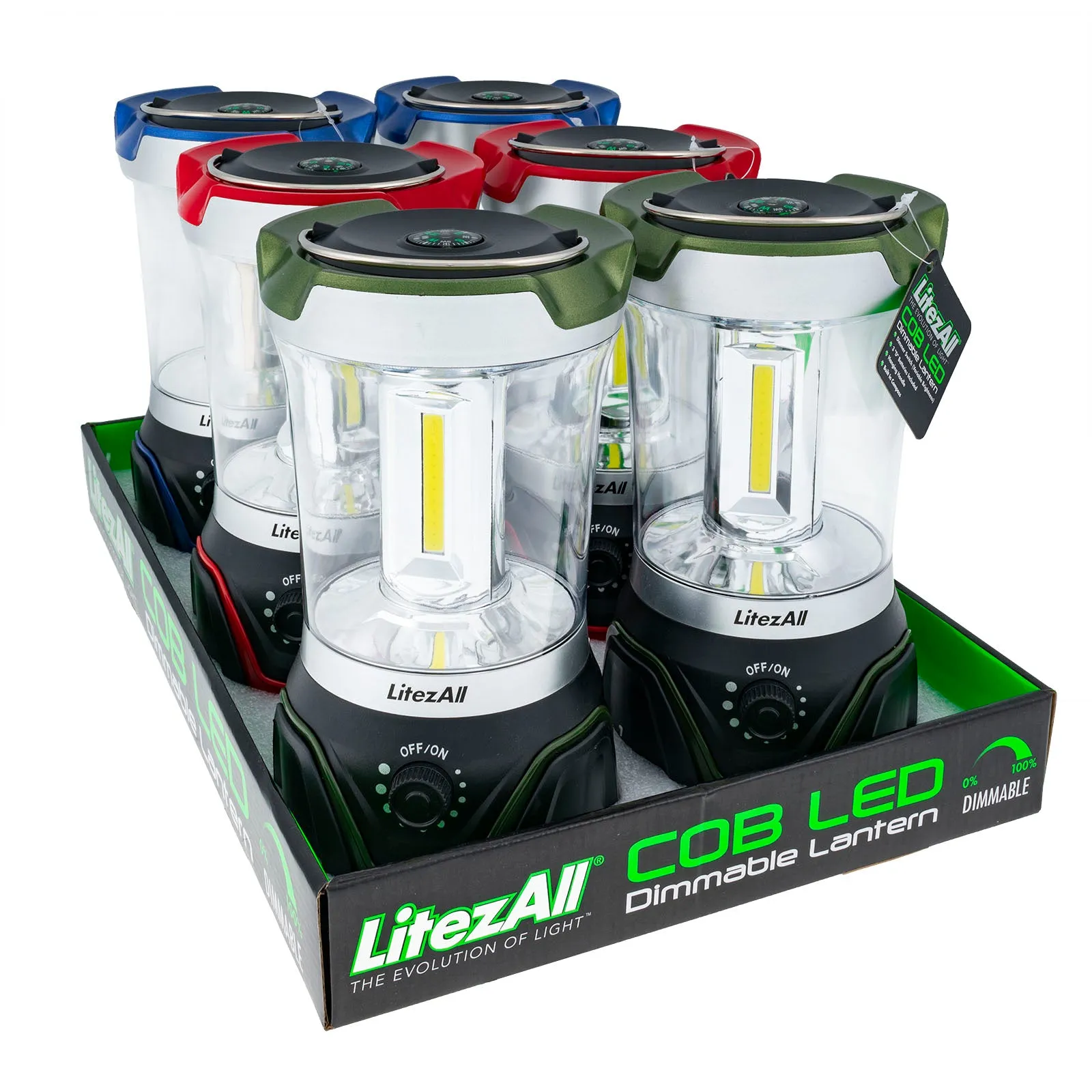 LitezAll COB LED Lantern with Dimmer