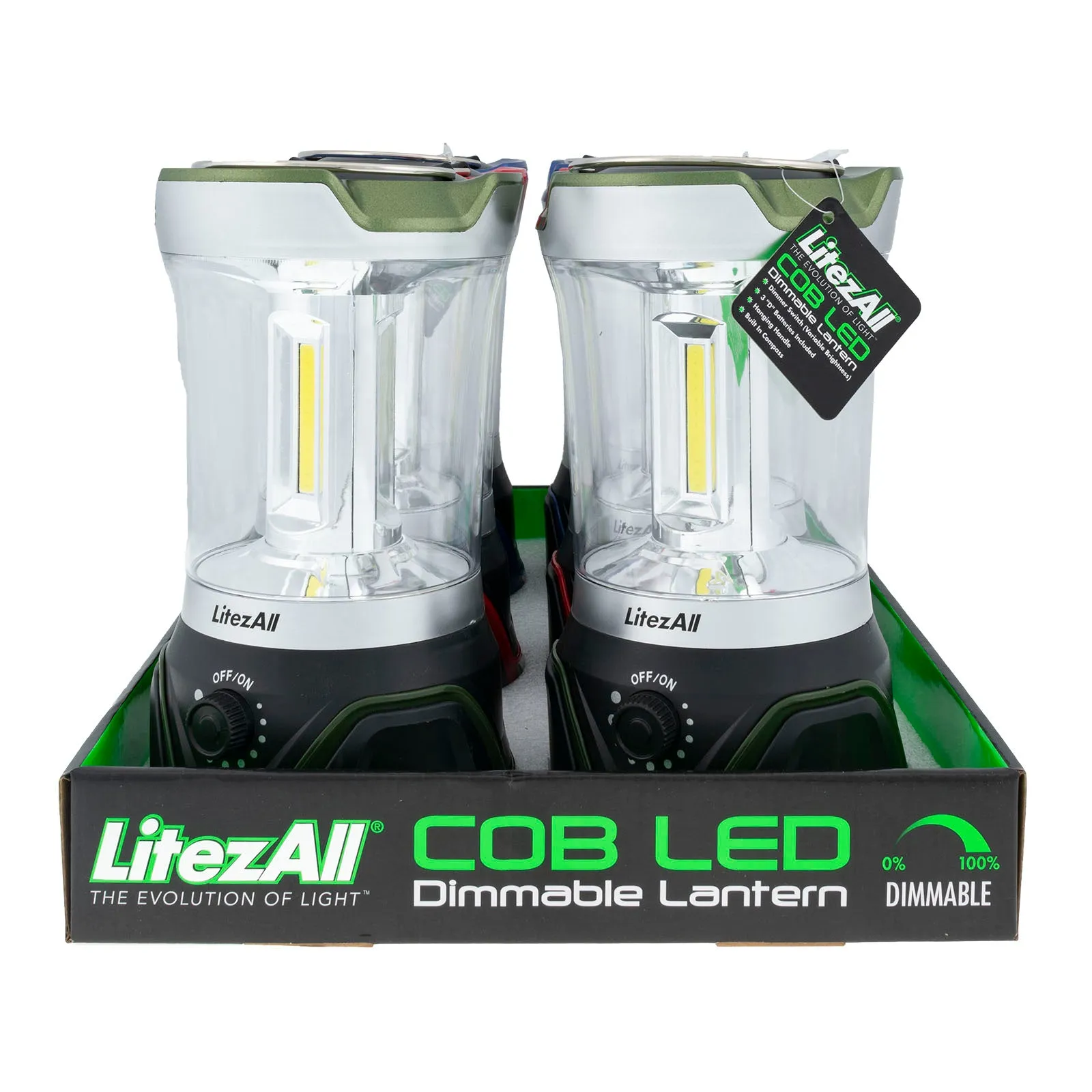 LitezAll COB LED Lantern with Dimmer