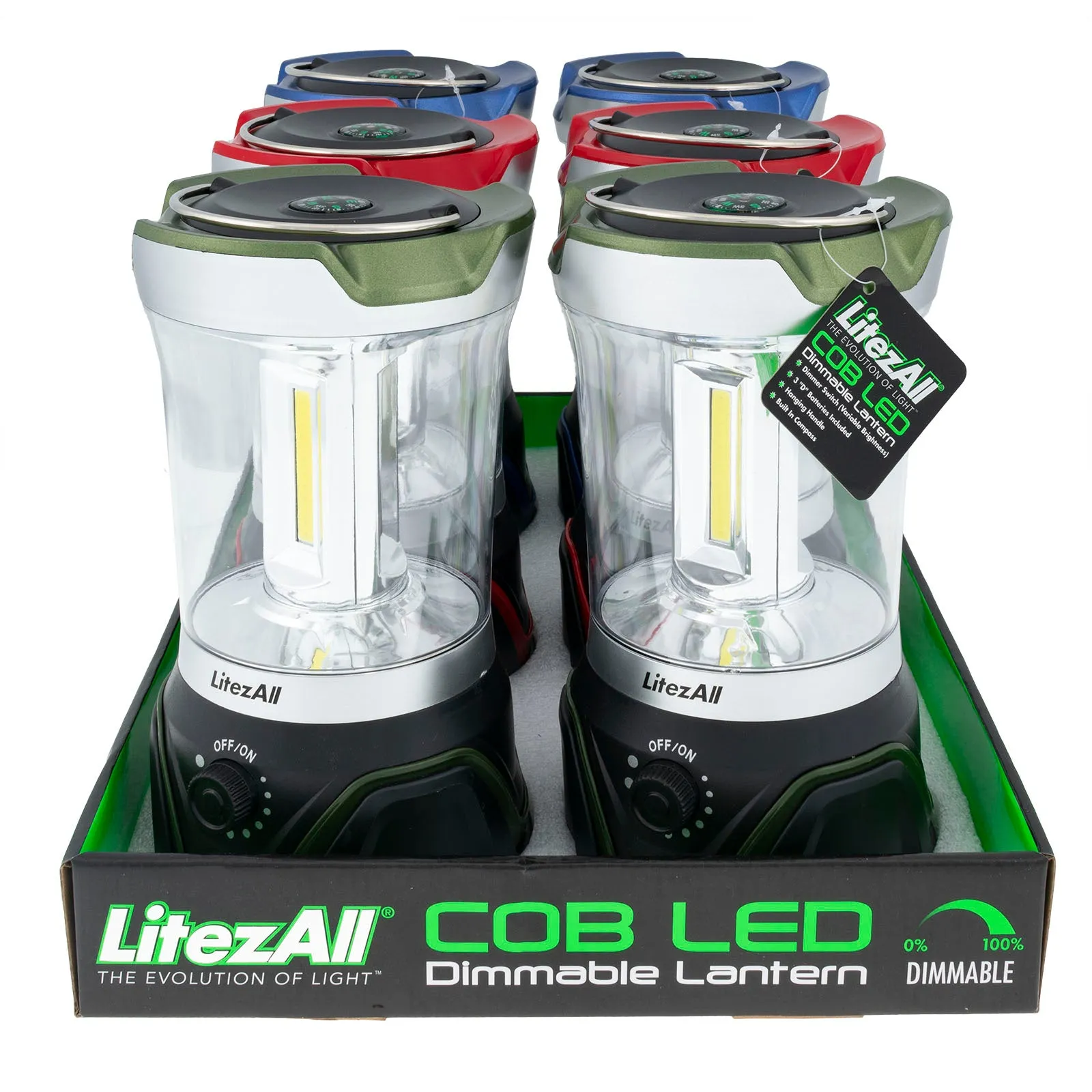 LitezAll COB LED Lantern with Dimmer