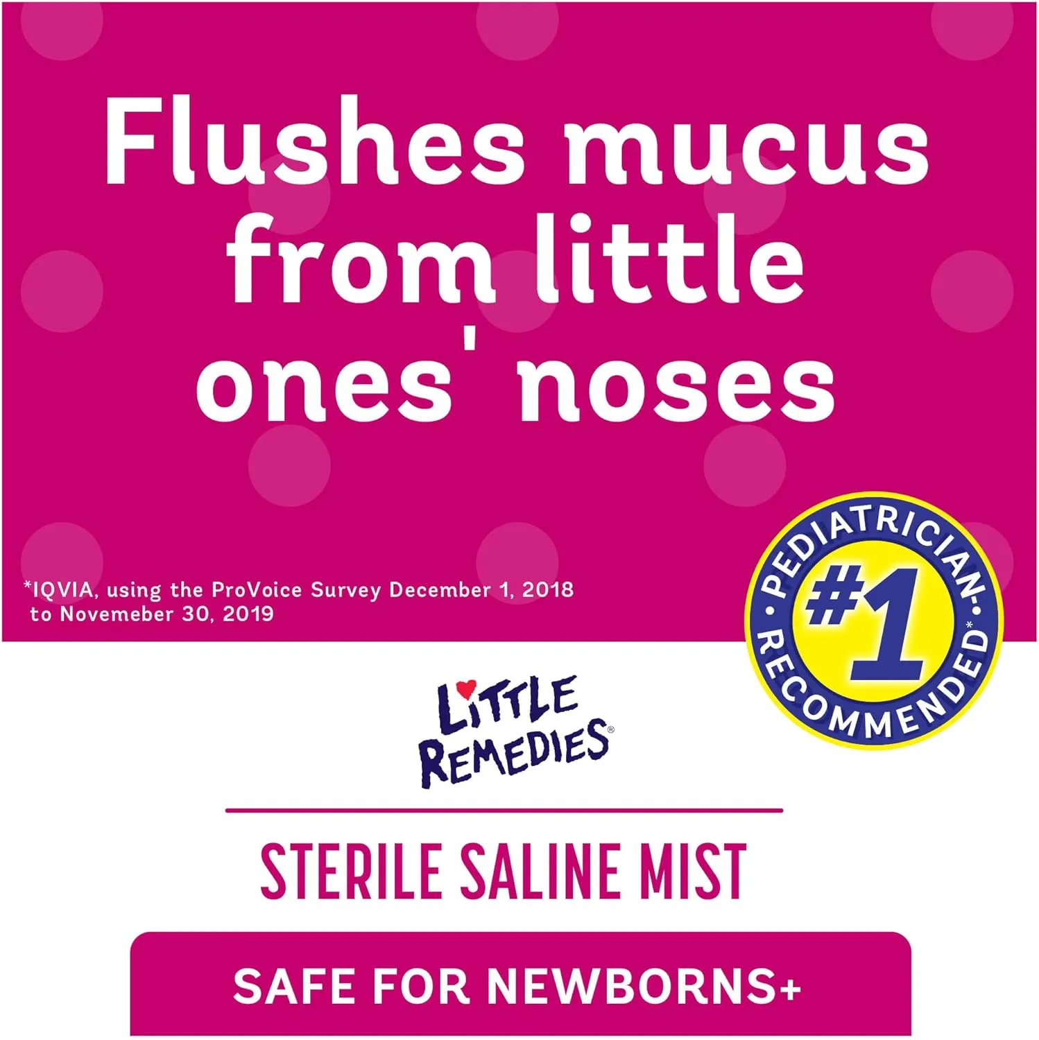 Little Remedies Sterile Saline Nasal Spray for Baby and Newborn, 3 Oz, 3 Pack