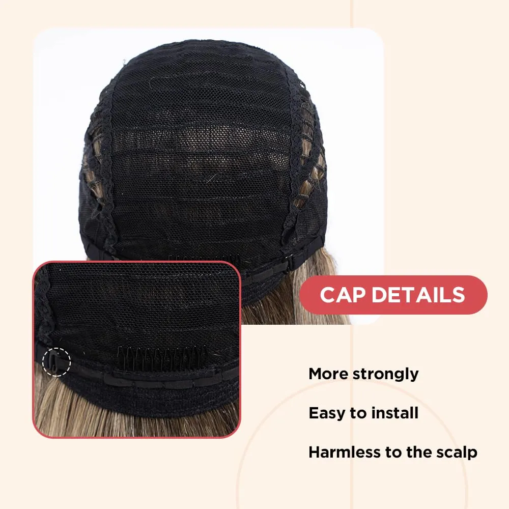 Long Straight Brown Wigs for Women 26 Inch Synthetic Lace Front Wig for Black Women Heat Resistant Long Hair Wigs Natural Looking