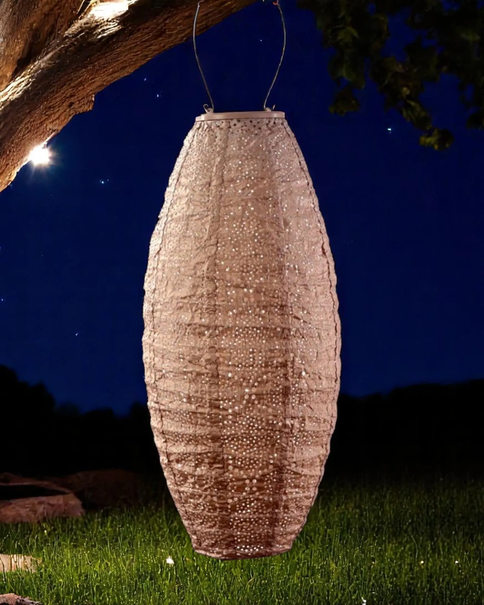 Lumiz Outdoor LED Solar Lantern - Long Oval 20cm