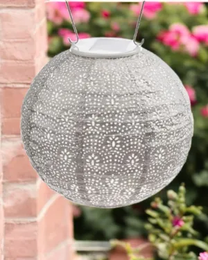 Lumiz Outdoor LED Solar Lantern - Round 20cm