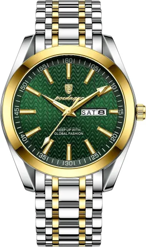 Luxury Business Man Watch Waterproof Luminous Stainless Steel Date Week Men's Quartz Watches