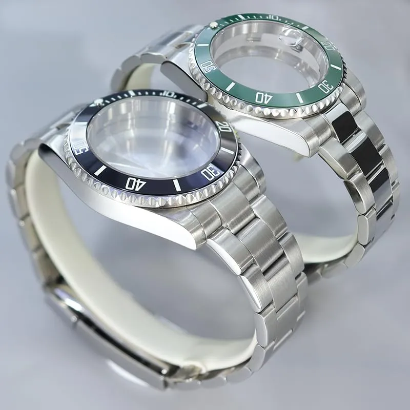 Luxury Mechanical Watch Case Sapphire Crystal Glass Watch for Nh34 Nh35 Nh36 Nh38 8215 2824 Movement