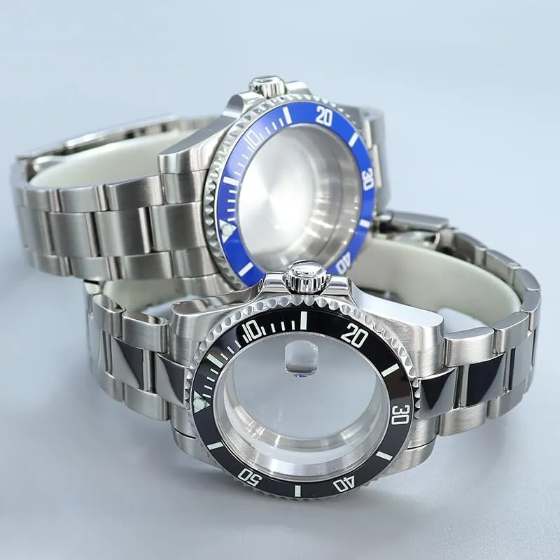 Luxury Mechanical Watch Case Sapphire Crystal Glass Watch for Nh34 Nh35 Nh36 Nh38 8215 2824 Movement