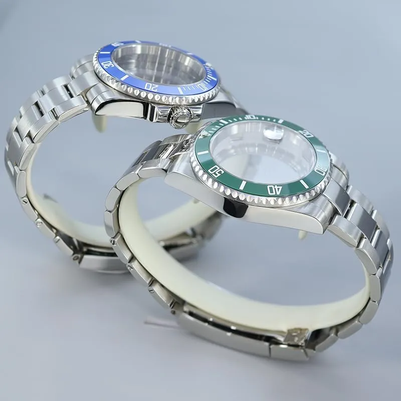 Luxury Mechanical Watch Case Sapphire Crystal Glass Watch for Nh34 Nh35 Nh36 Nh38 8215 2824 Movement