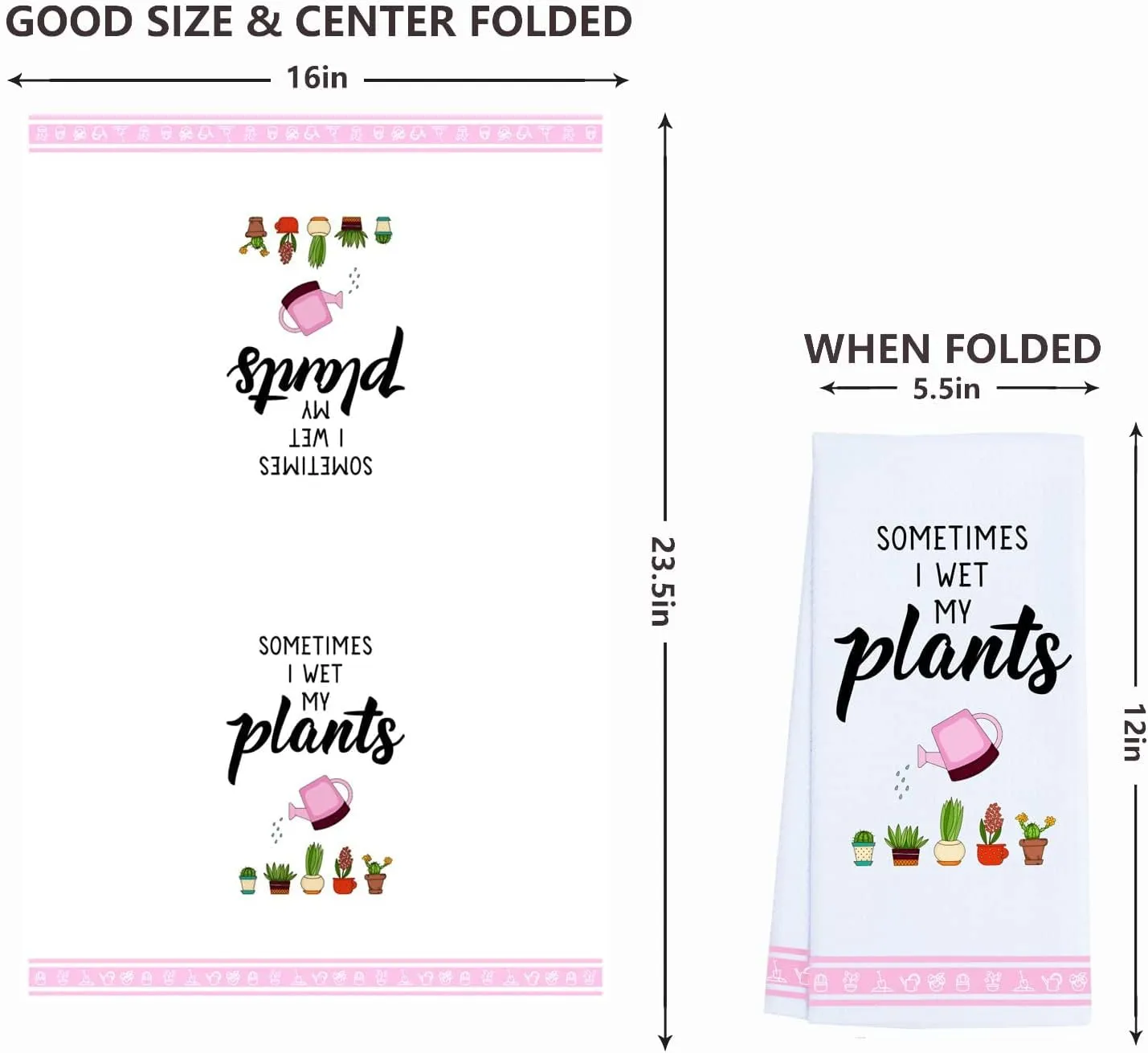 LXOMILL Funny Kitchen Towels, Plant Lover Gifts for Women Gardener, Plant Lady Mom Gifts, Housewarming, Friend Birthday Gift, Succulent Cactus Plant Gifts