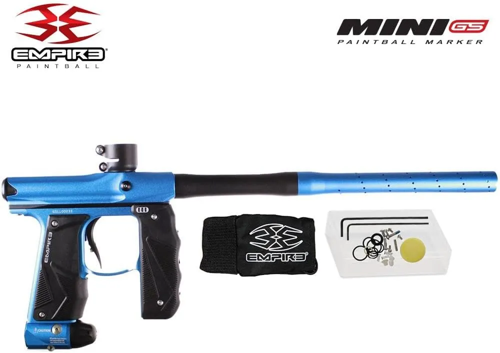 Maddog Empire Mini GS Electronic Full Auto Paintball Gun Marker w/ 48/3000 HPA Paintball Tank, Empire Halo Too Electronic Loader, 4-Pod Harness & (4) Pods Starter Package