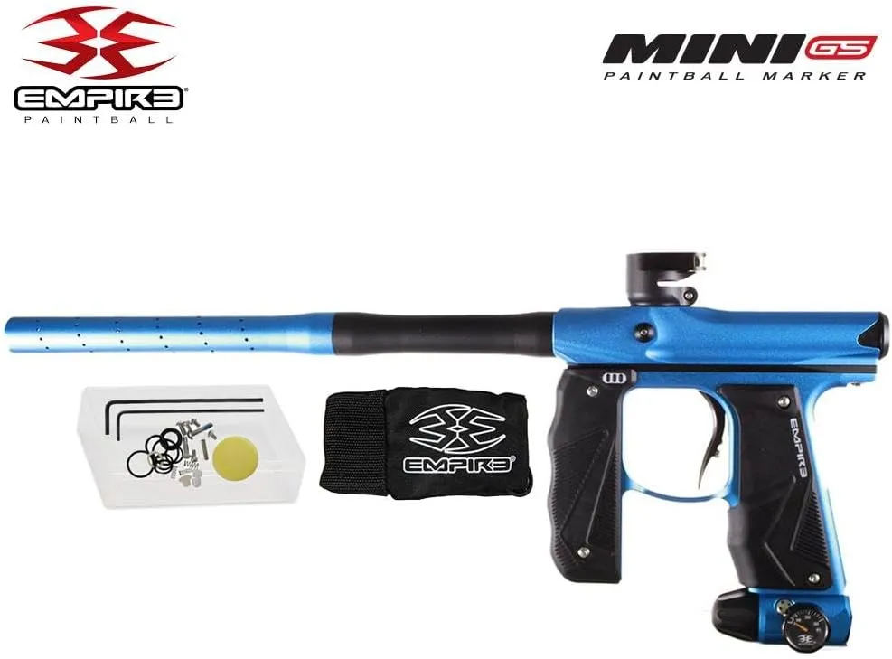 Maddog Empire Mini GS Electronic Full Auto Paintball Gun Marker w/ 48/3000 HPA Paintball Tank, Empire Halo Too Electronic Loader, 4-Pod Harness & (4) Pods Starter Package