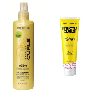 Marc Anthony Strictly Curls 8.1 Oz Curl Booster Spray & 8.3 Oz Curl Defining Styling Lotion Bundle