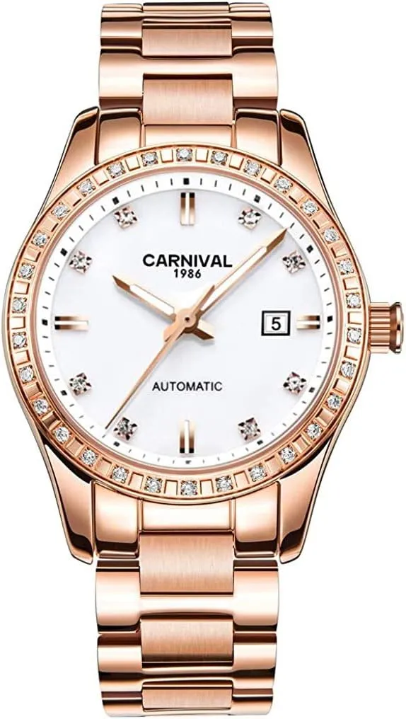 MASTOPWomen Watches Top Brand Luxury Stainless Steel Mechanical Wristwatches Waterproof Retro Luminous Sapphire Watch Classic Business Dress Wrist Watch