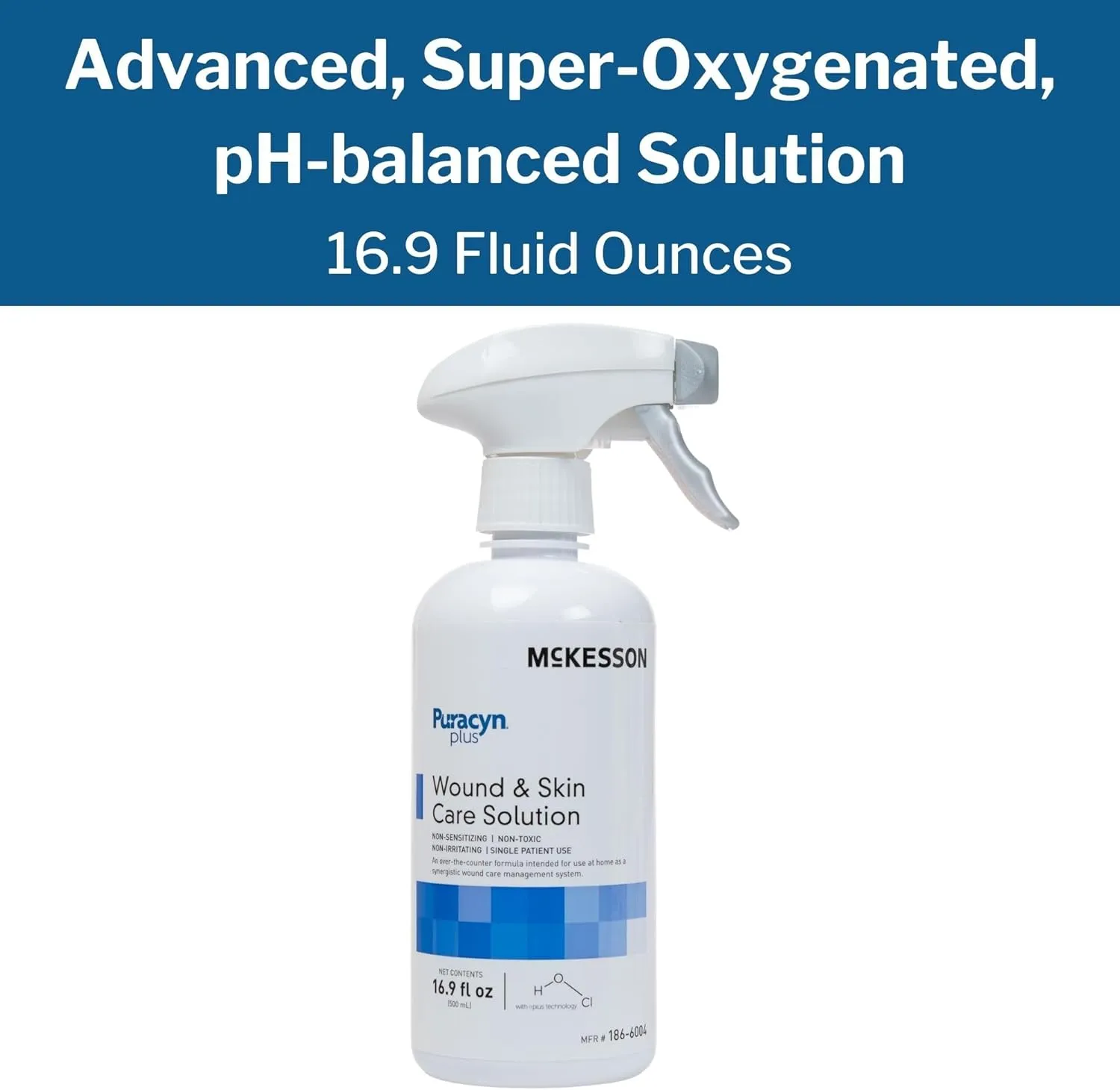 McKesson Puracyn Plus Wound Care Cleanser Spray, 16.9 oz [1 Count] First Aid Wash Solution for Minor Injuries, Cuts, Burns, Scrapes, Sores, Alcohol-Free