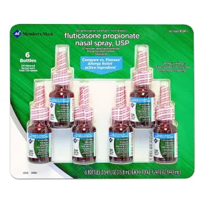 Members Mark Fluticasone Propionate Nasal Spray (6 pk, 0.54 fl. oz. Bottle)