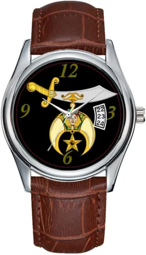 Men Watch Casual Waterproof Quartz Watches Clock Date Classic Business Brown Leather Christmas Wristwatch Shriner Wristwatch