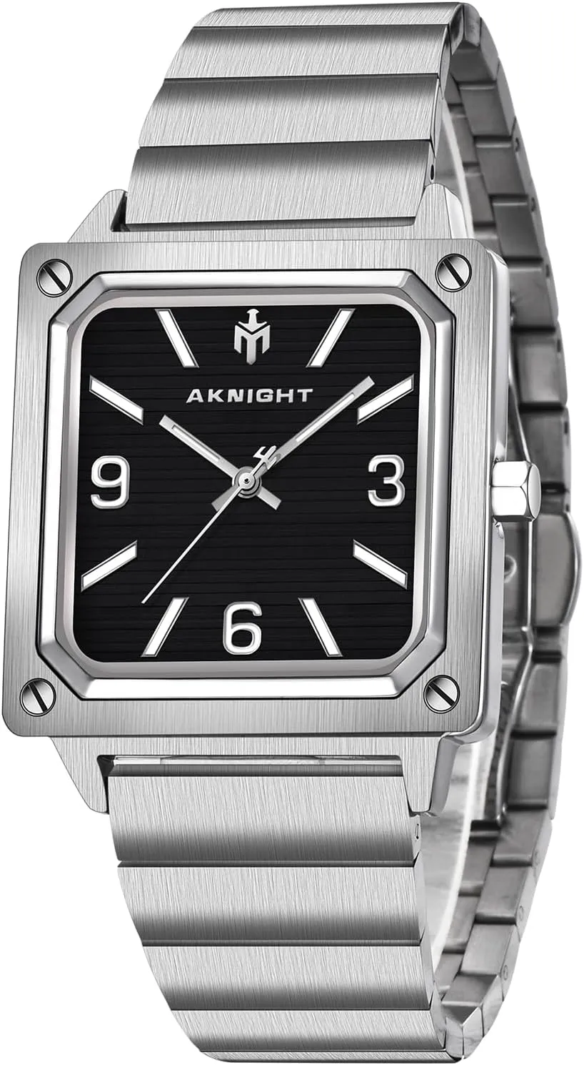 Men Watch Waterproof Stainless Steel Watch for Men Analog Chronograph Fashion Watch, Easy Read Men Dress Watch Luminous Watch Elegant Gift
