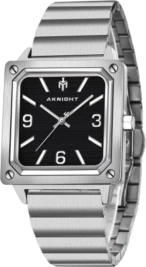 Men Watch Waterproof Stainless Steel Watch for Men Analog Chronograph Fashion Watch, Easy Read Men Dress Watch Luminous Watch Elegant Gift