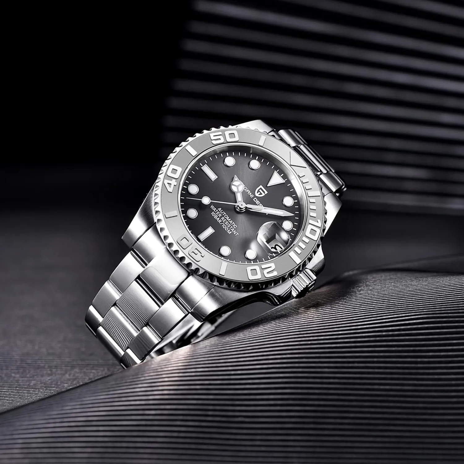 Men Watches Pagani Design Watch for Men Automatic NH35 Mechanical 100M Waterproof Stainless Steel Sapphire Glass Yacht Wristwatch PD-1651