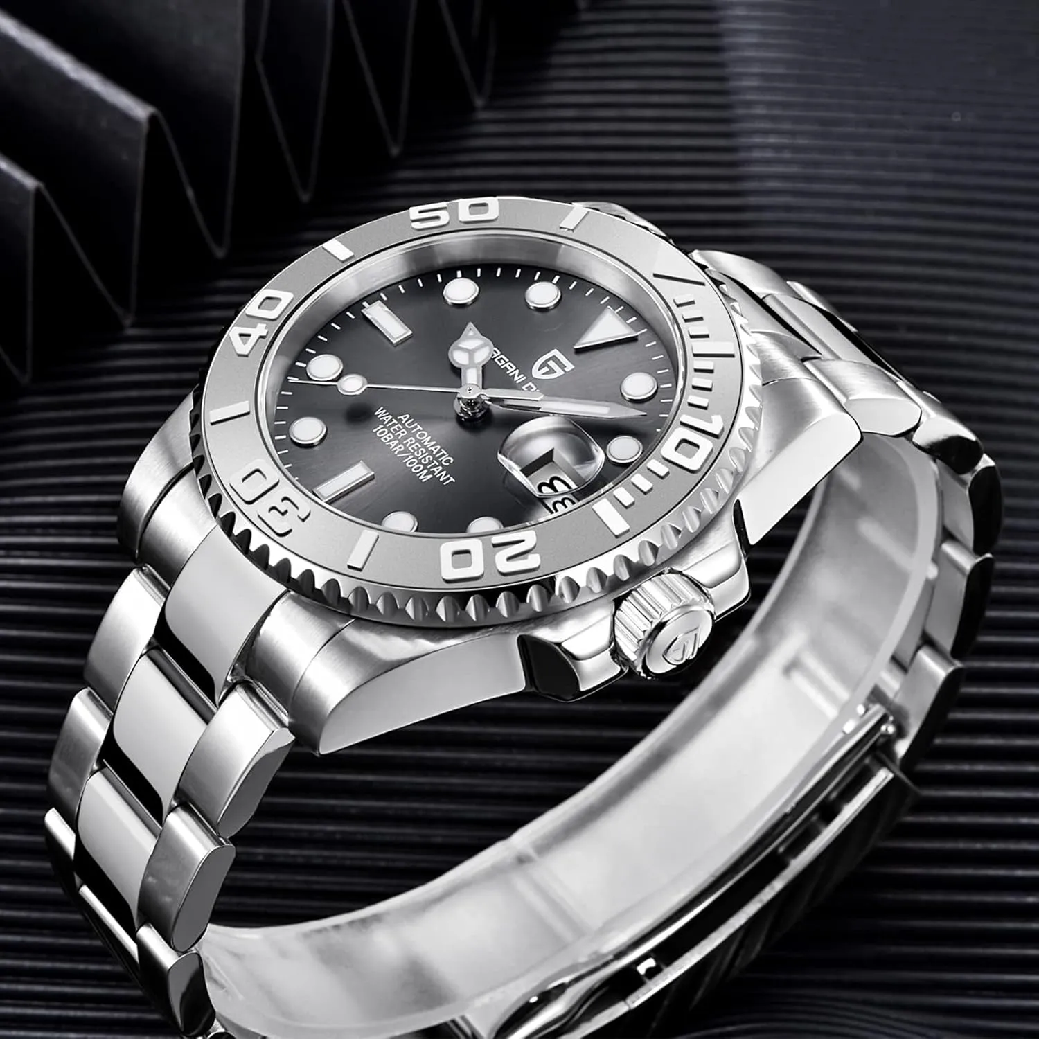 Men Watches Pagani Design Watch for Men Automatic NH35 Mechanical 100M Waterproof Stainless Steel Sapphire Glass Yacht Wristwatch PD-1651