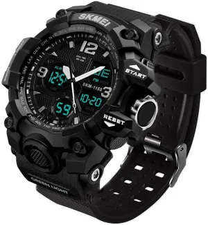 Men's Analog Military Sports Watch, Outdoor Waterproof Tactical Watch with LED Backlight Watches for Men