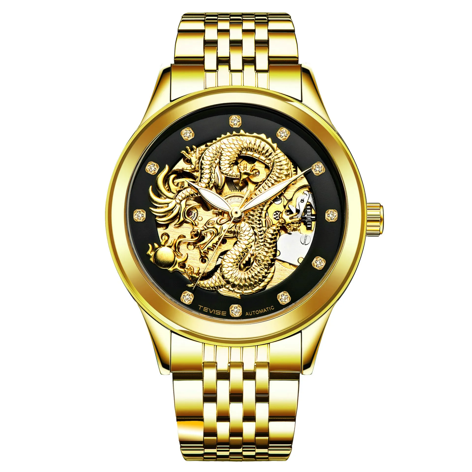 Men's burst Jinlong waterproof luminous lovers mechanical watch