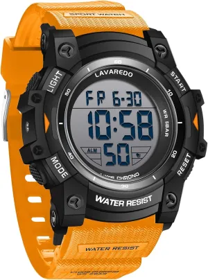 Men's Digital Watch Sports Outdoor Waterproof Watches for Men with LED Backlight Alarm Stopwatch Mens Watches Digital Chronograph Military Date