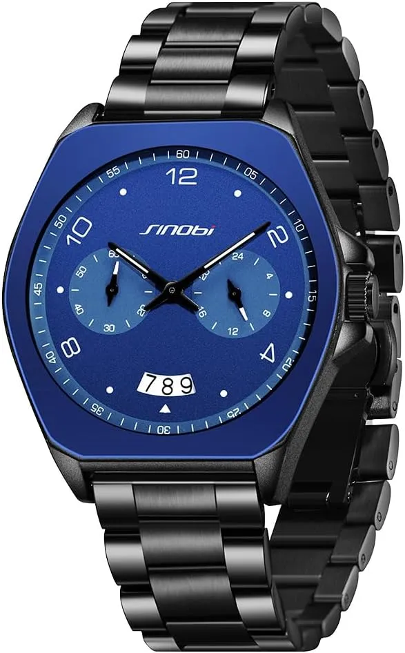 Men’s Fashion Business Watch Analog Quartz Waterproof Luminous Casual Watches for Men with Calendar
