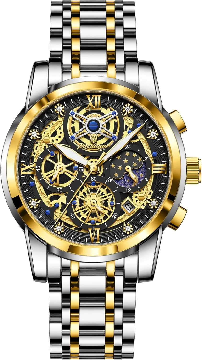 Men's Luxury Watch Waterproof Glow-in-The-Dark Chronograph Date Men's Watch Stainless Steel Quartz Men's Watch
