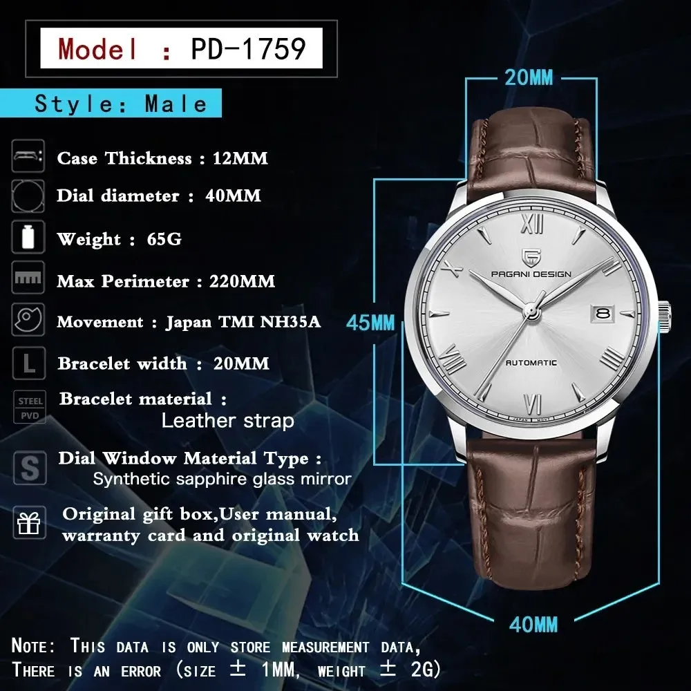 Men's Stainless Steel Automatic Mechanical Watch