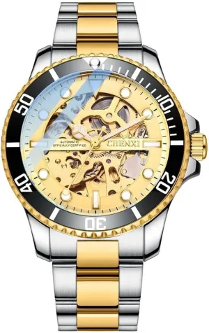 Men's Watch Hollow Automatic Mechanical Watch Watch Men Steel Band Business Fashion Wristwatches