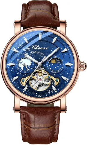 Mens Watches Automatic Mechanical Watch Tourbillon Clock Luxury Men Waterproof Luminous Wristwatch