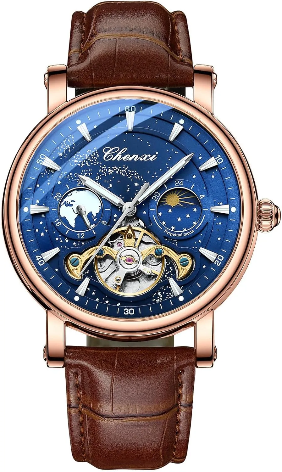 Mens Watches Automatic Mechanical Watch Tourbillon Clock Luxury Men Waterproof Luminous Wristwatch