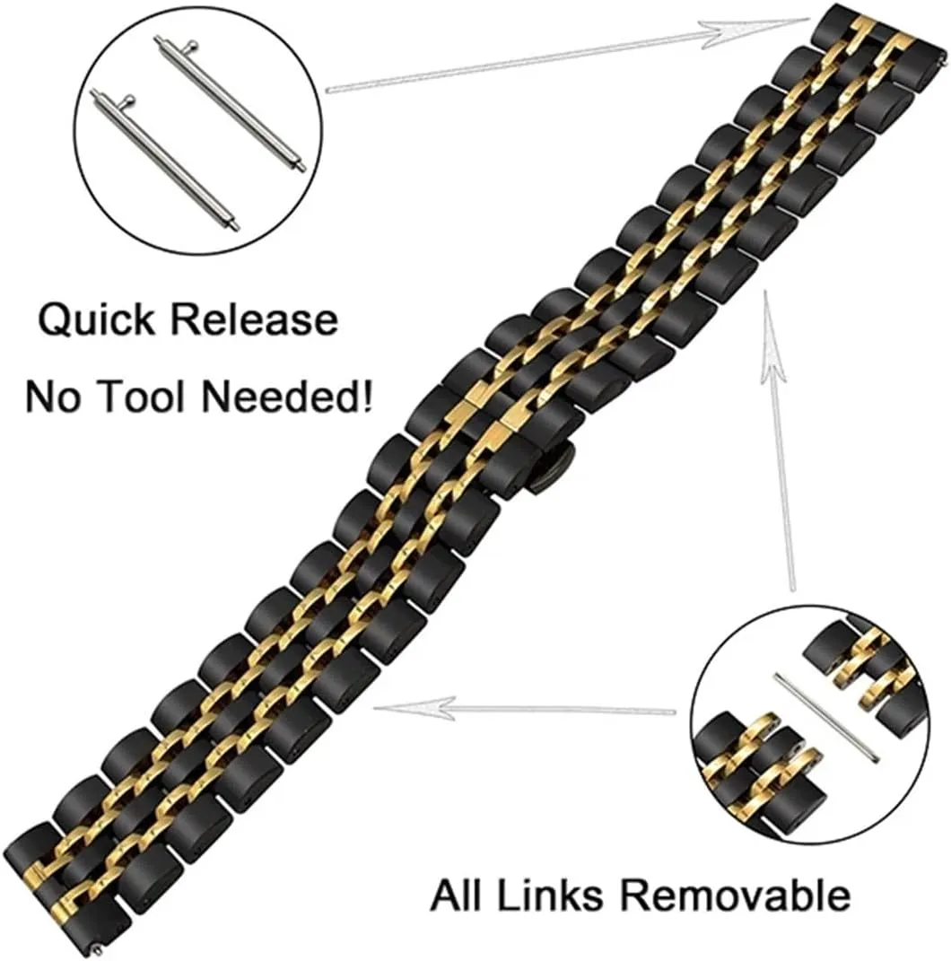 Metal Stainless Steel Strap Fit For TicWatch Pro 3 Ultra GPS Smart Watch Band For TicWatch E3/GTX Watchband Bracelet Accessories
