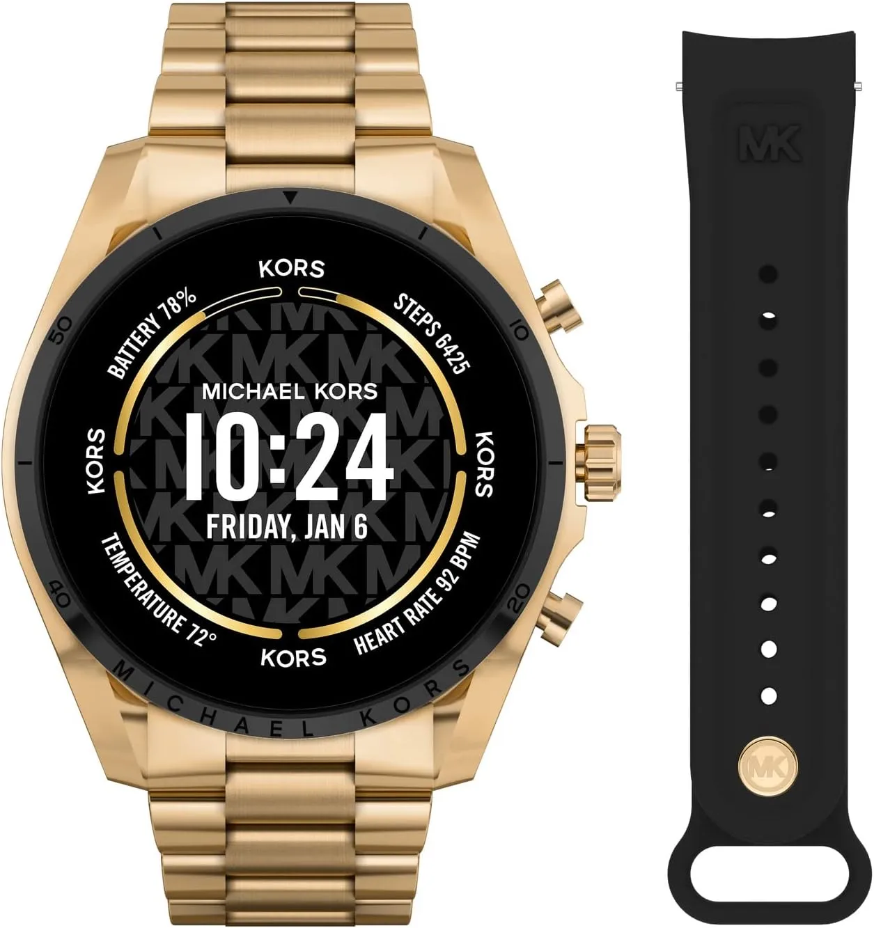 Michael Kors Men's or Women's Gen 6 44mm Touchscreen Smart Watch with Alexa Built-In, Fitness Tracker, Sleep Tracker, GPS, Music Control, Smartphone Notifications (Model: MKT5138V)