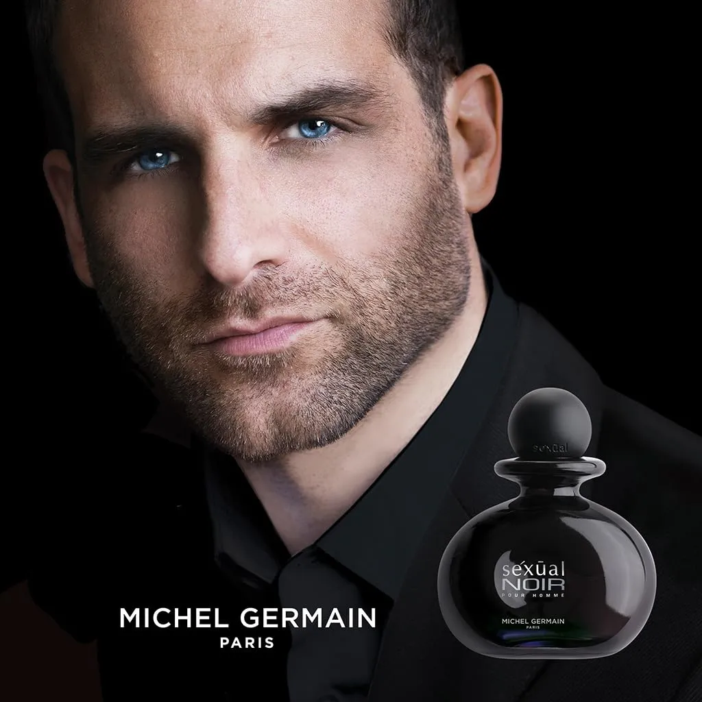 Michel Germain Sexual Noir Pour Homme Eau de Toilette Spray, Top Notes of Italian Bergamot, Crisp Grapefruit, Cardamom, Mysterious Dark Natural Oils