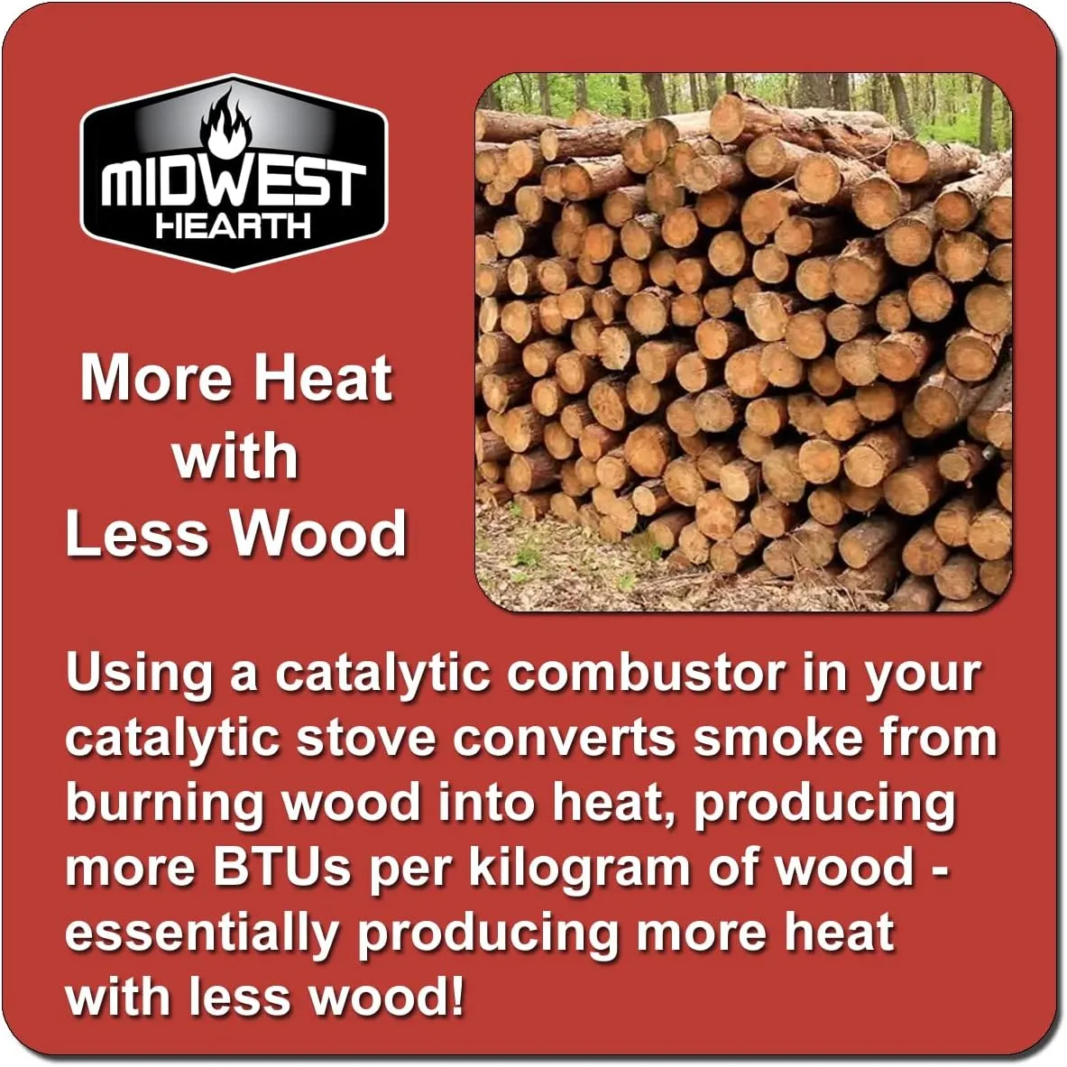 Midwest Hearth Wood Stove Catalytic Combustor Replacement Catalyst FPX Fireplace Xtrordinair Hybrid Fyre (3.1" x 20.5" x 2" Ceramic) Made in USA